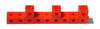 A line of nine red cubes. On top of every third cube is another red cube.